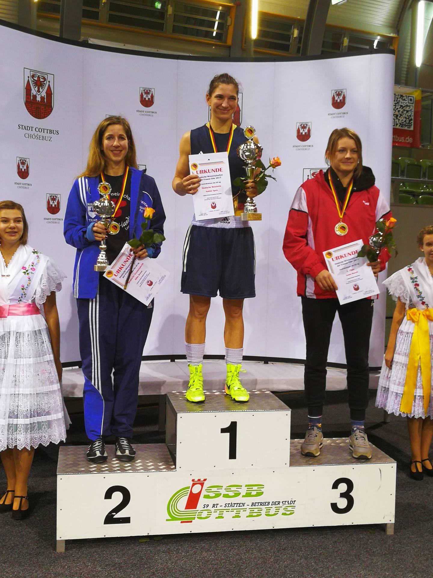 Hilke Bosse Siegerehrung Deutsche Meisterschaft Boxen 2017